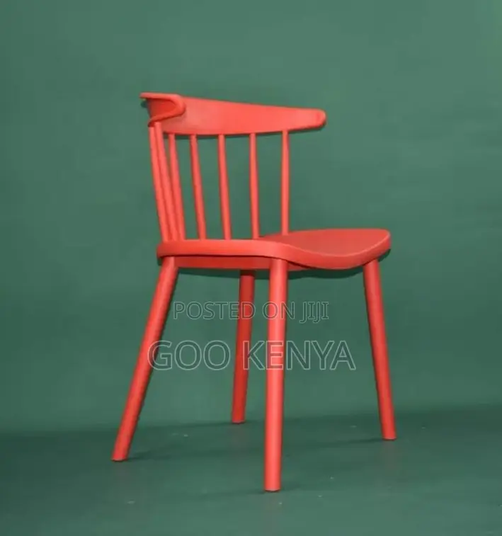 Home Outdoor Chair; Reinforced Plastic Garden Chair With Pattern Back