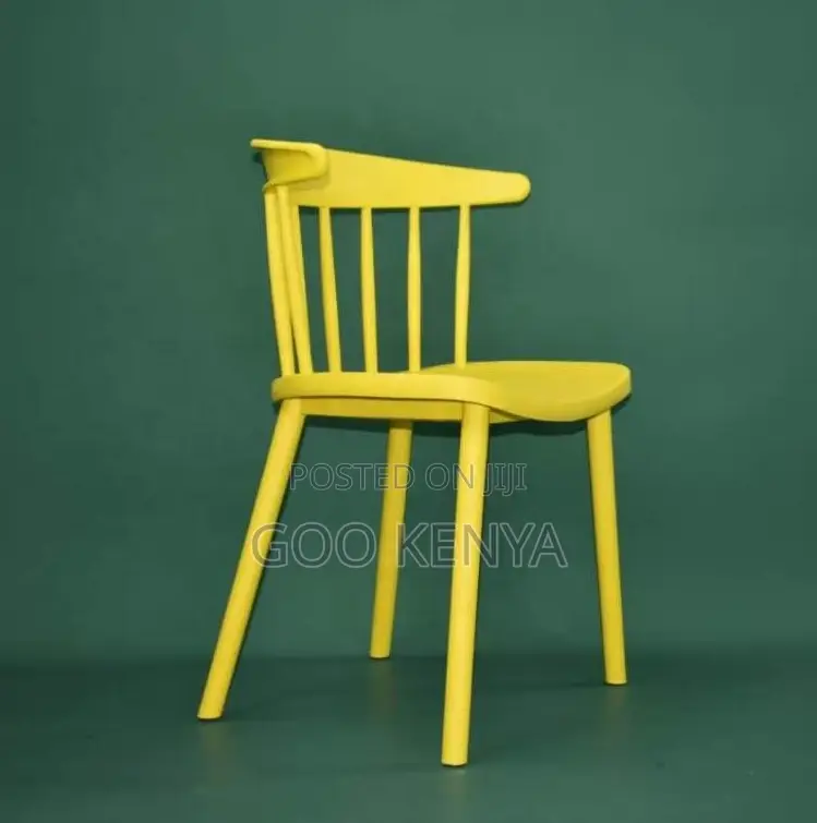 Home Outdoor Chair; Reinforced Plastic Garden Chair With Pattern Back