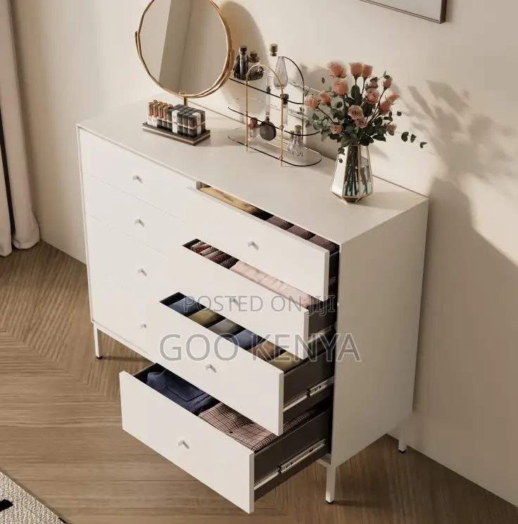 Home Cabinet; Sustainable Wood Storage Closet With Drawers