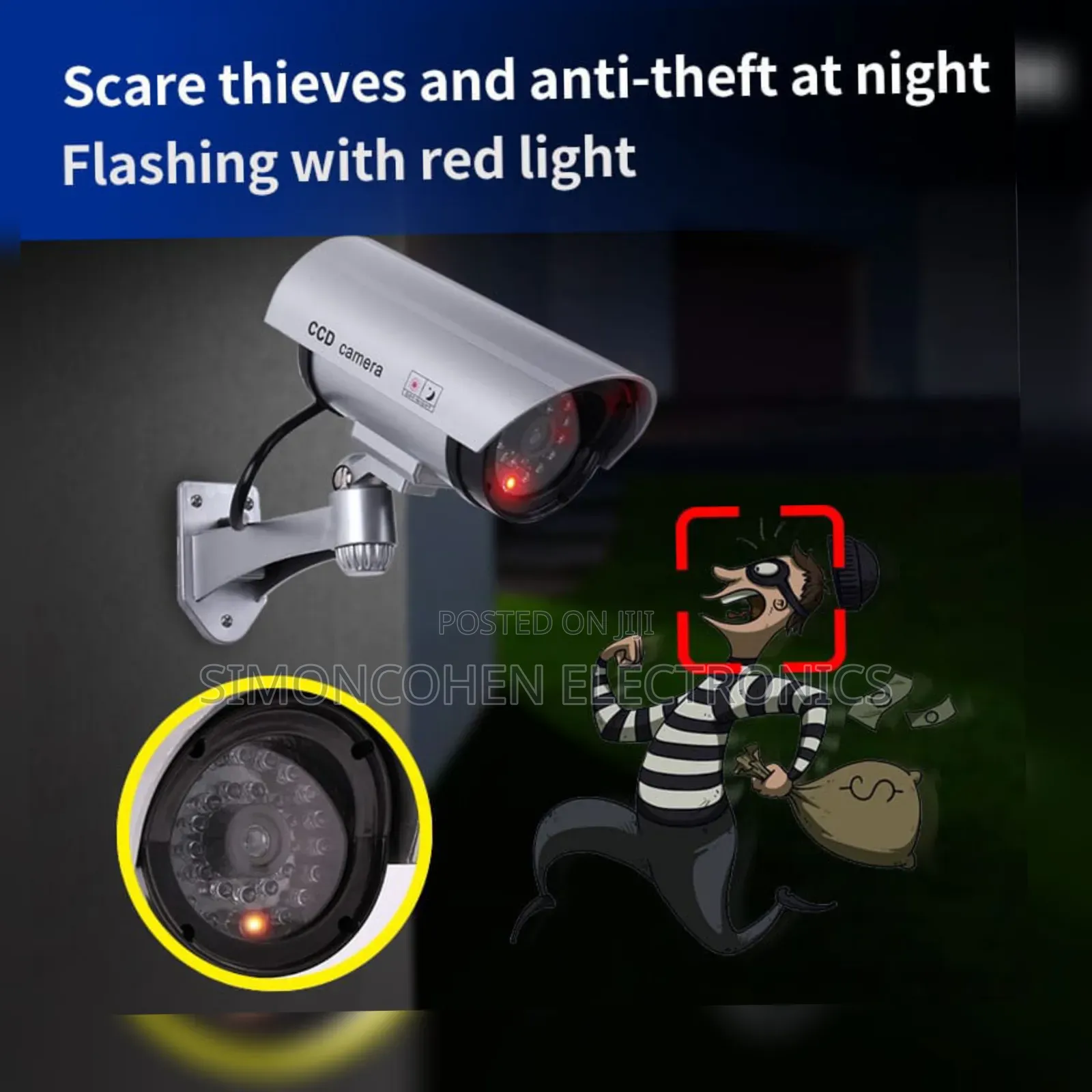 Dummy Wireless Camera Plastic Fake CCTV Camera