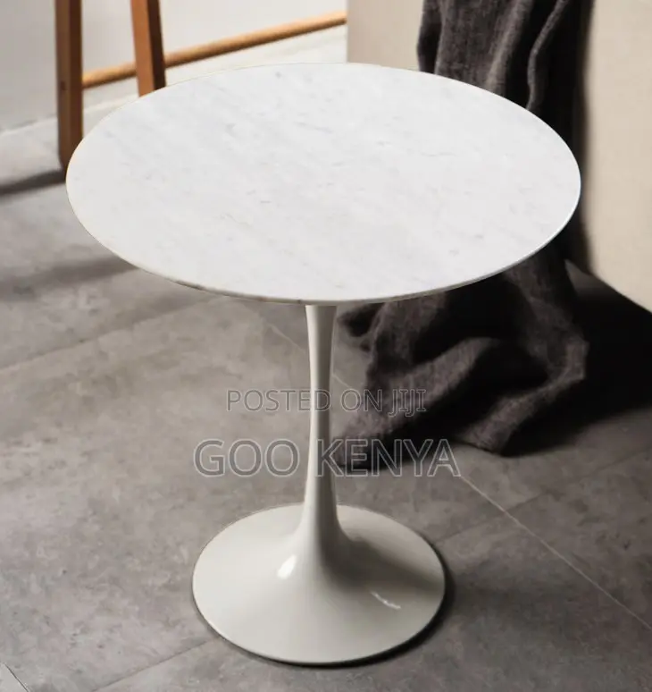 Home Table; Round Tulip Base Marble Table for Lounge or Bedroom