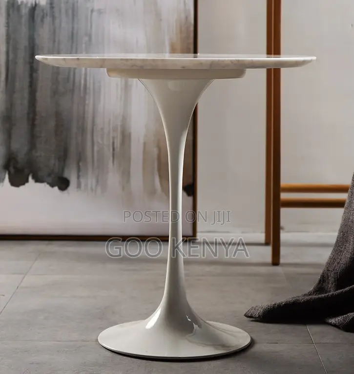 Home Table; Round Tulip Base Marble Table for Lounge or Bedroom