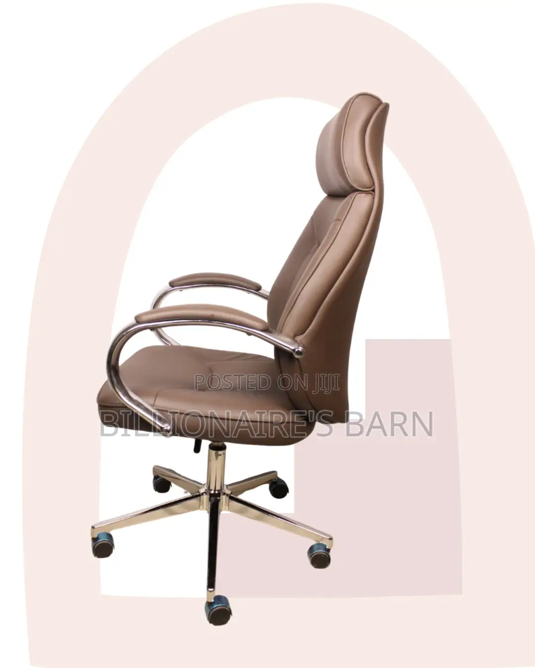 Brown Executive Leather Office Chair (Minimal) — Price Drop Today