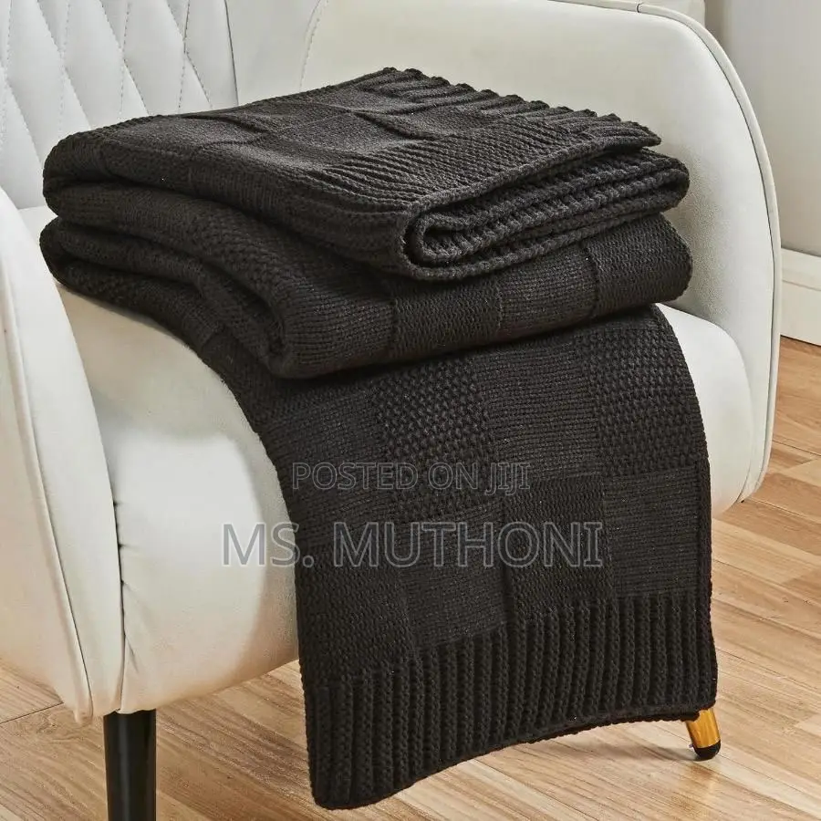 Knit Throw Blanket for Couch , Bed Sofa or Living Room