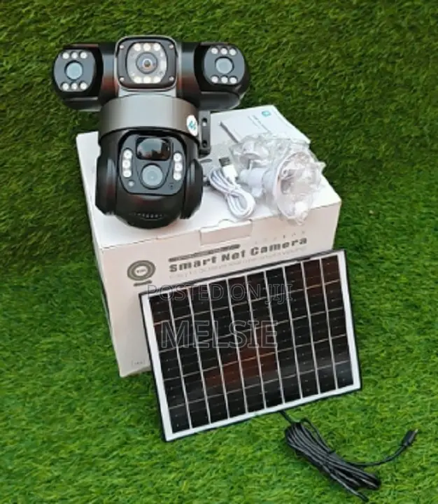 3 Lens Lens 4g Solar CCTV Camera – Wireless Outdoor V380 Pro App