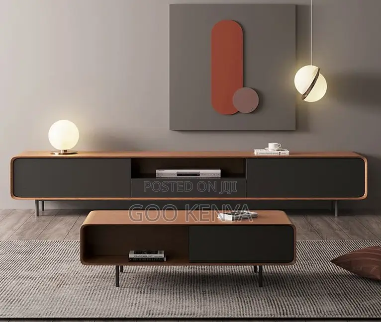 Home Tv Cabinet and Table Set; Home Set Wooden Tv Unit With Storage