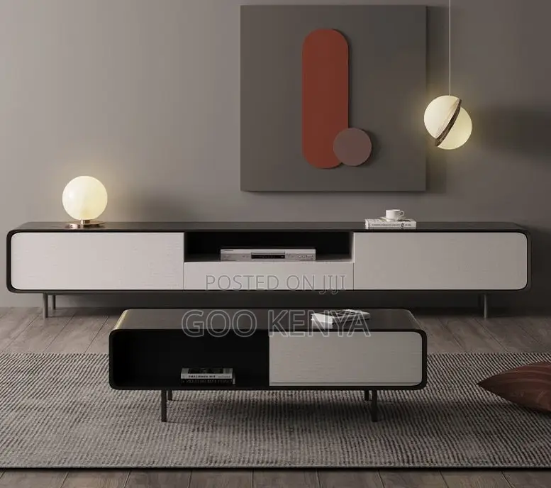 Home Tv Cabinet and Table Set; Home Set Wooden Tv Unit With Storage