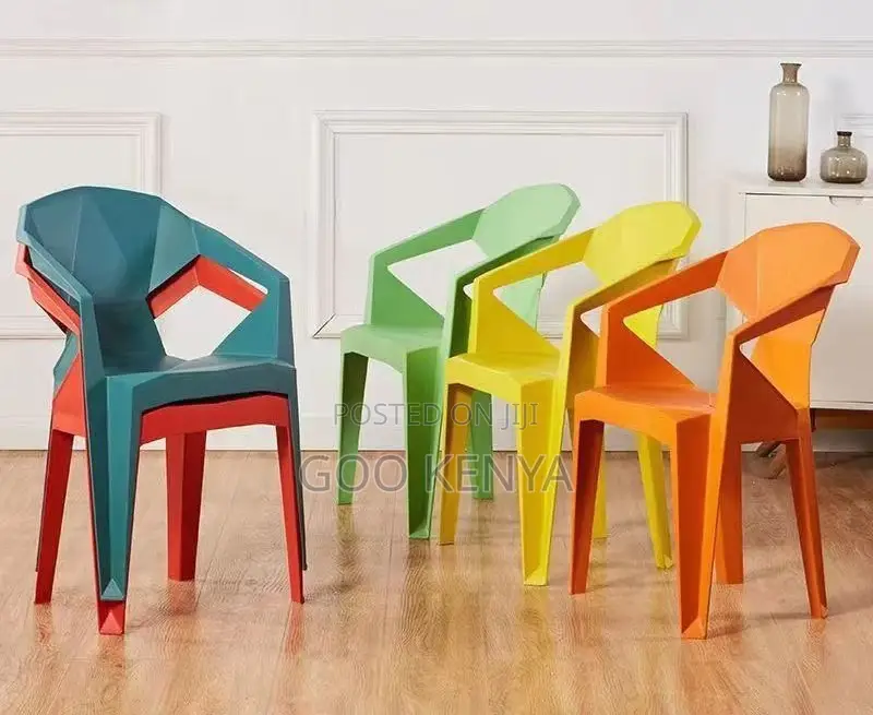 Home Dining Table; Heavy-Duty Plastic Terrace Dining Chair With Arms