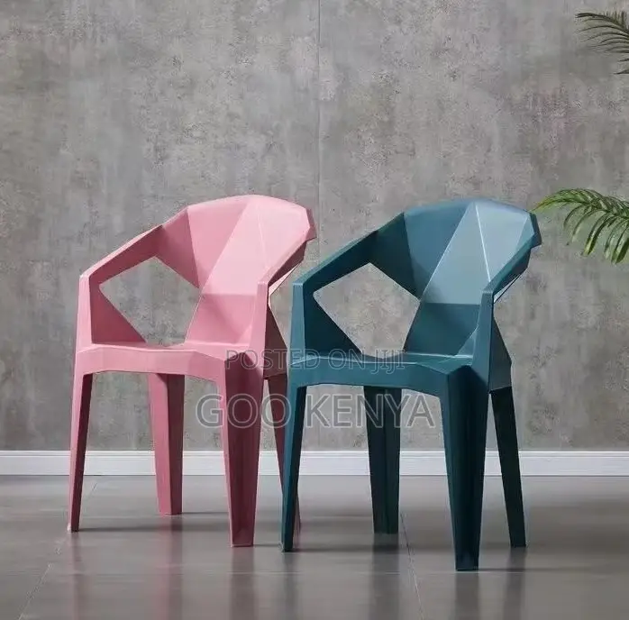 Home Chair; Simple Outdoor Plastic Dining Home Chair With Arm Design