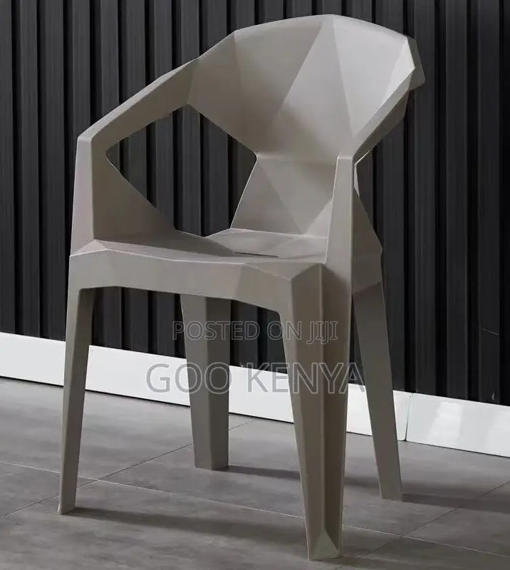 Home Chair; Simple Outdoor Plastic Dining Home Chair With Arm Design