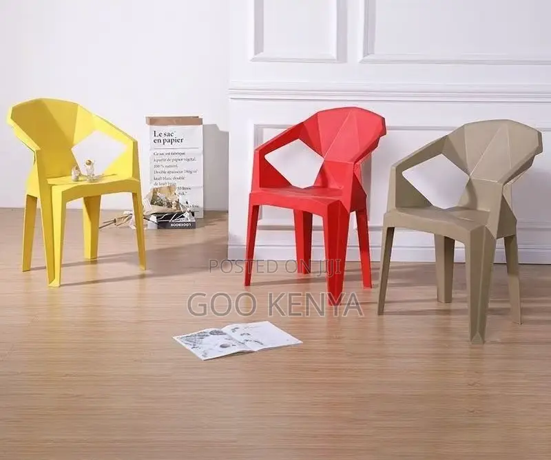 Home Chair; Simple Outdoor Plastic Dining Home Chair With Arm Design