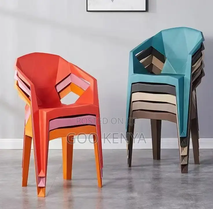 Home Chair; Simple Outdoor Plastic Dining Home Chair With Arm Design