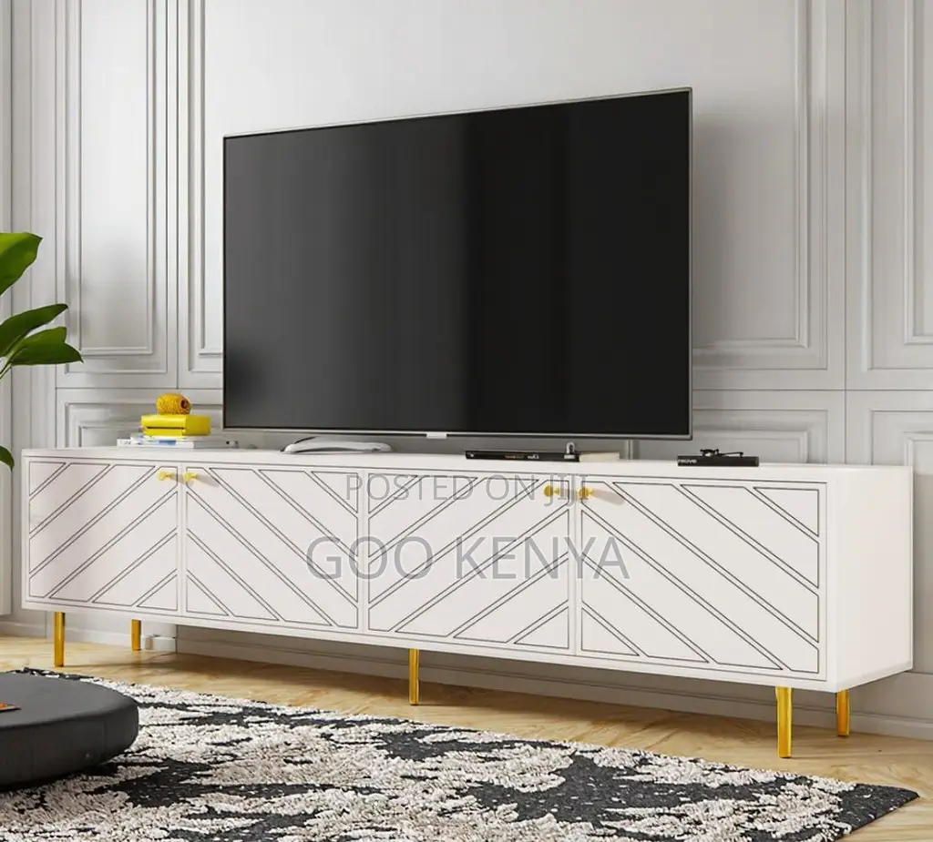 Home Tv Cabinet; Wooden Living Room Furniture Set With Storage Space