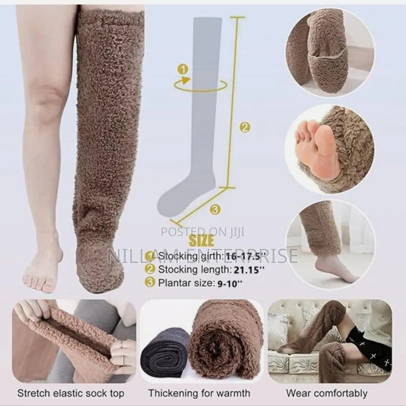 Plush Over the Knee Socks Furry Long Leg Warmers