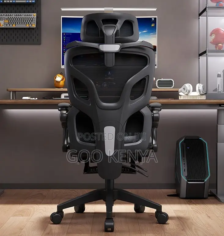 Office Chair;Recliner Mesh Chair With Adjustable Armrests and Footrest