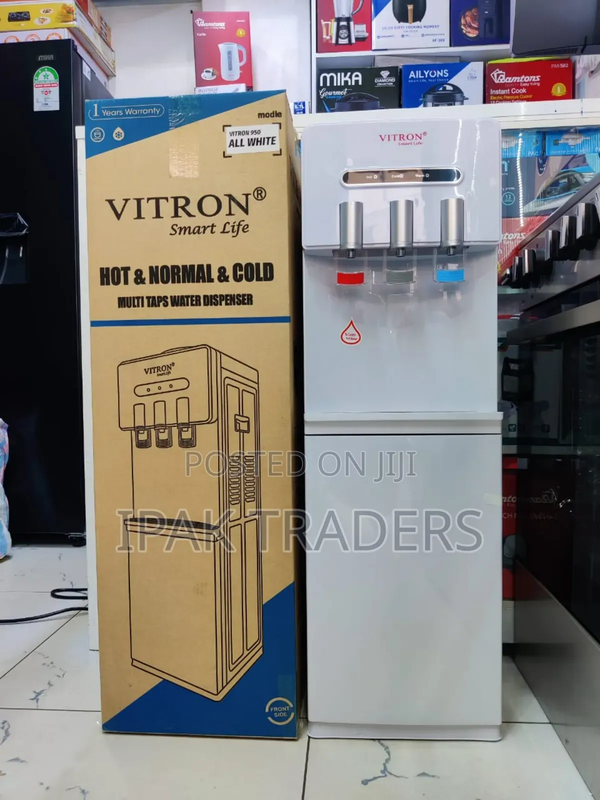 *Vitron 3 Taps Top Load Water Dispenser Hot, Normal and Cold