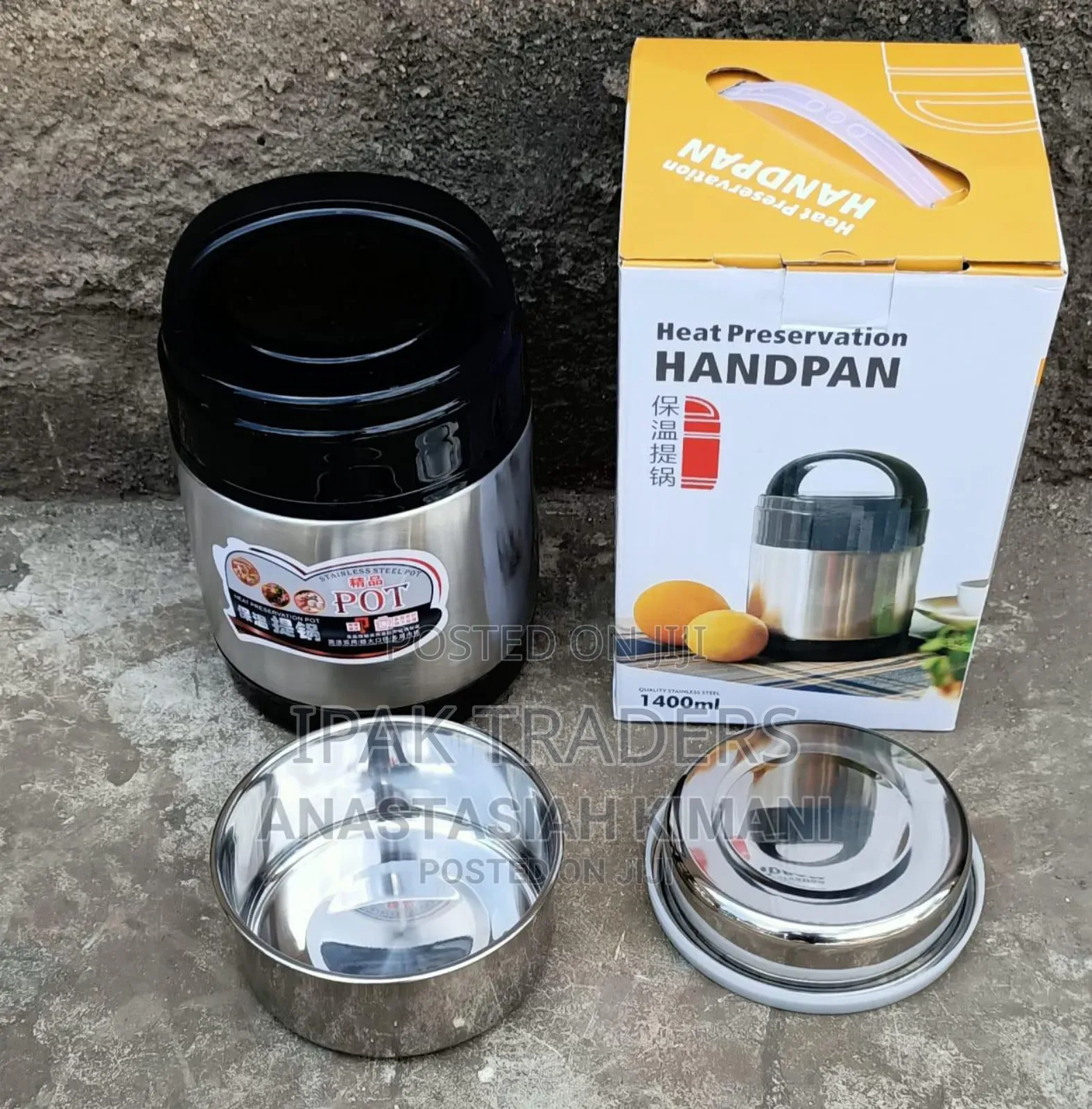 1400ml Handpan Food Flask Portable