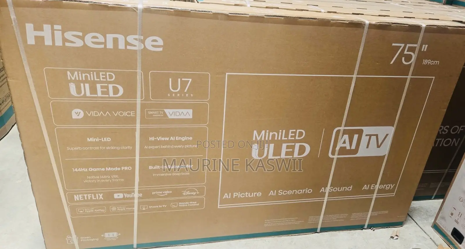 Hisense 75” Miniled Uled Frameless -75u7(2025