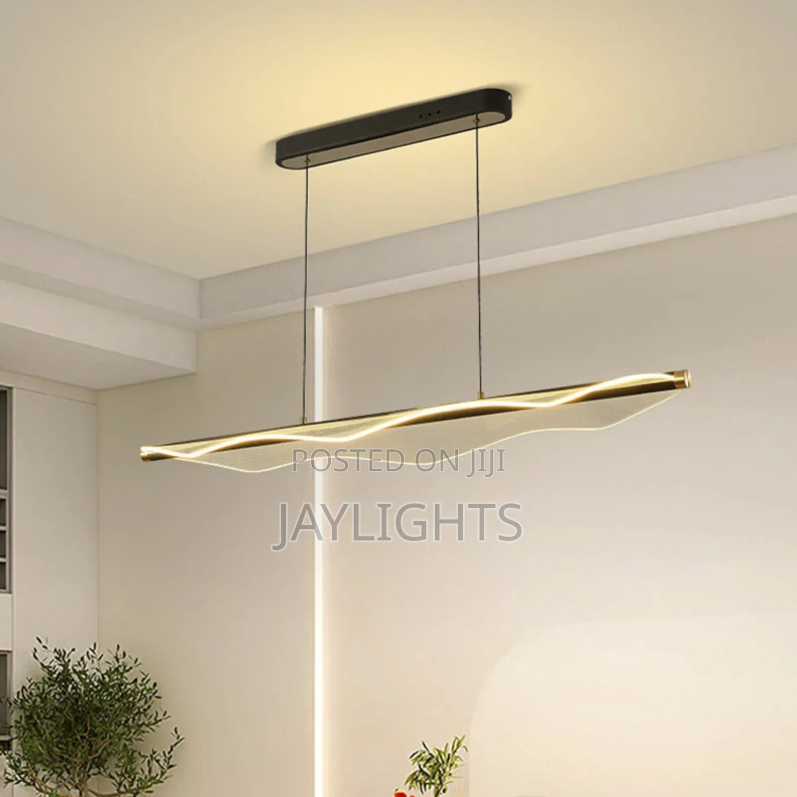 Creative Restaurant Light Ribbon Irregular Shape Chandelier