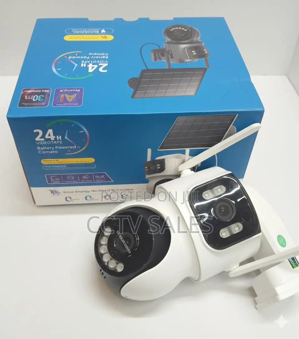 Solar Light Dual Lens 4g Solar Powered PTZ Camera Outdoor Camera