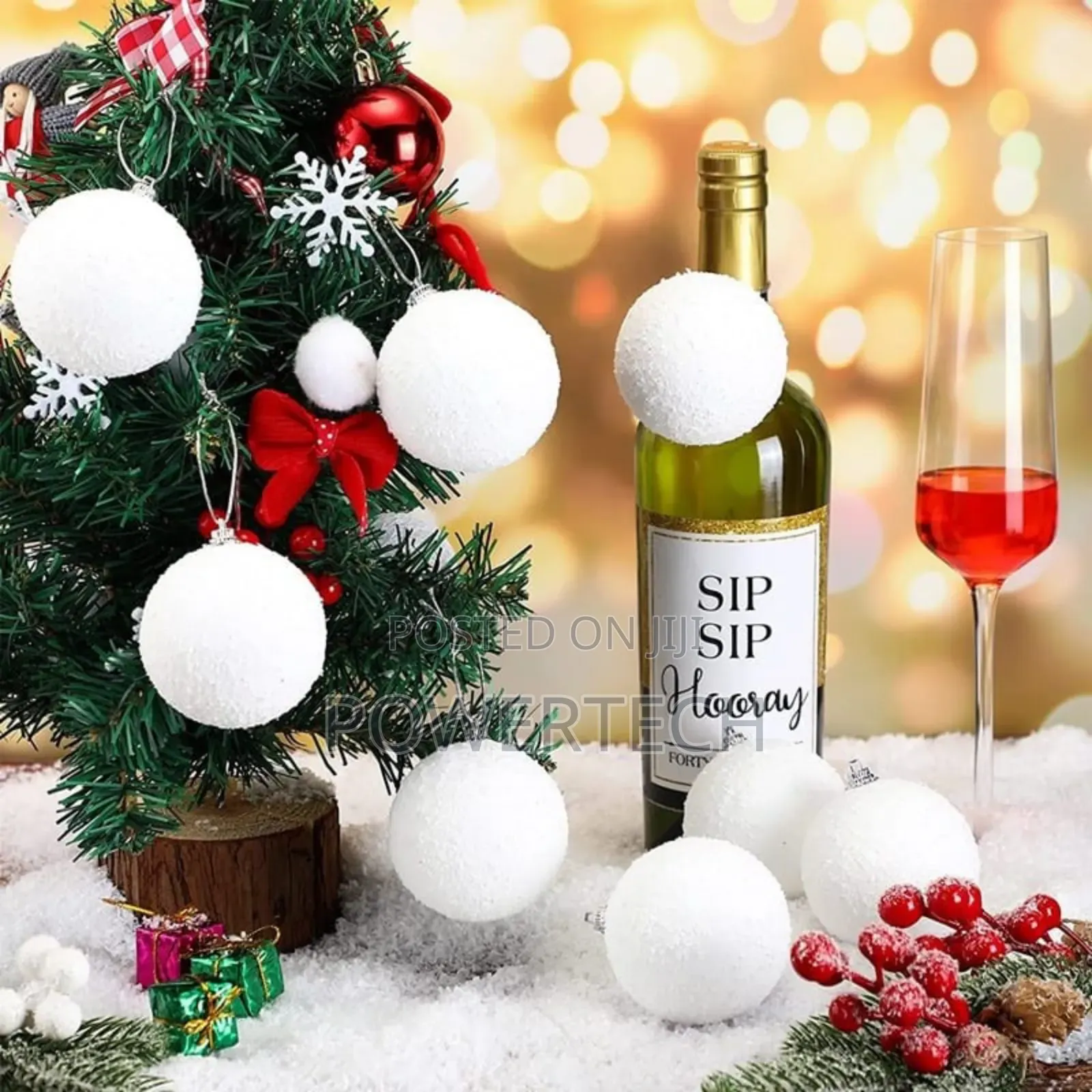 White Christmas Balls