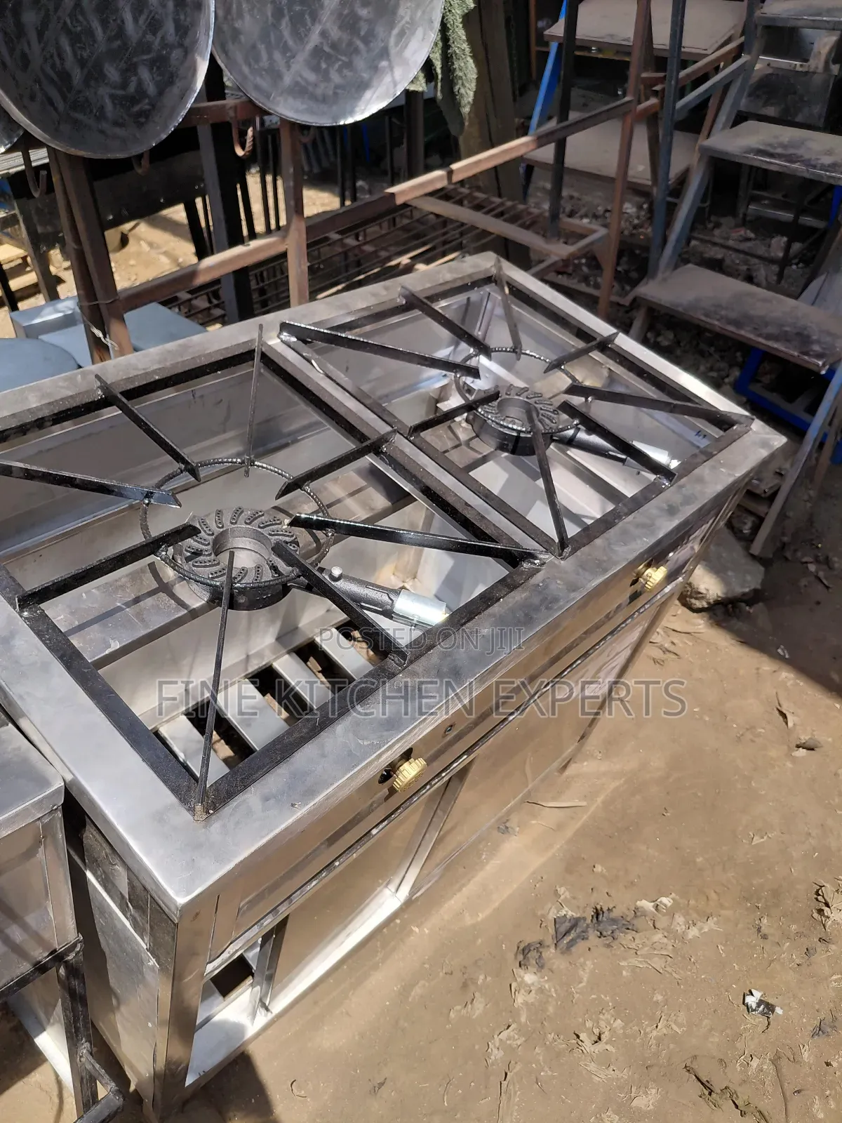 2 Burners Stainless Steel.
