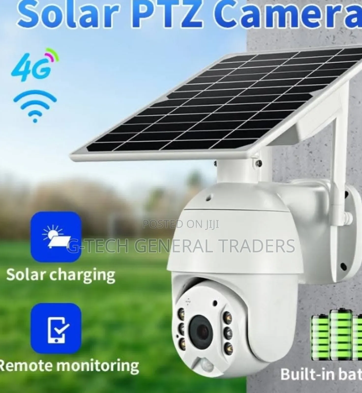 Solar Ptz 4g Security Camera Wireless Outdoor Cctv,Remote Monitoring