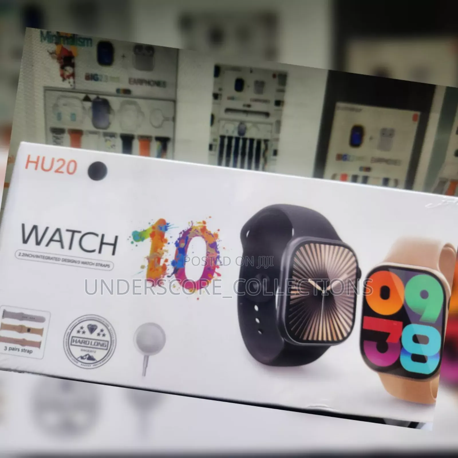 Hu20 2.2 Inches Smart Watch With 3 Straps