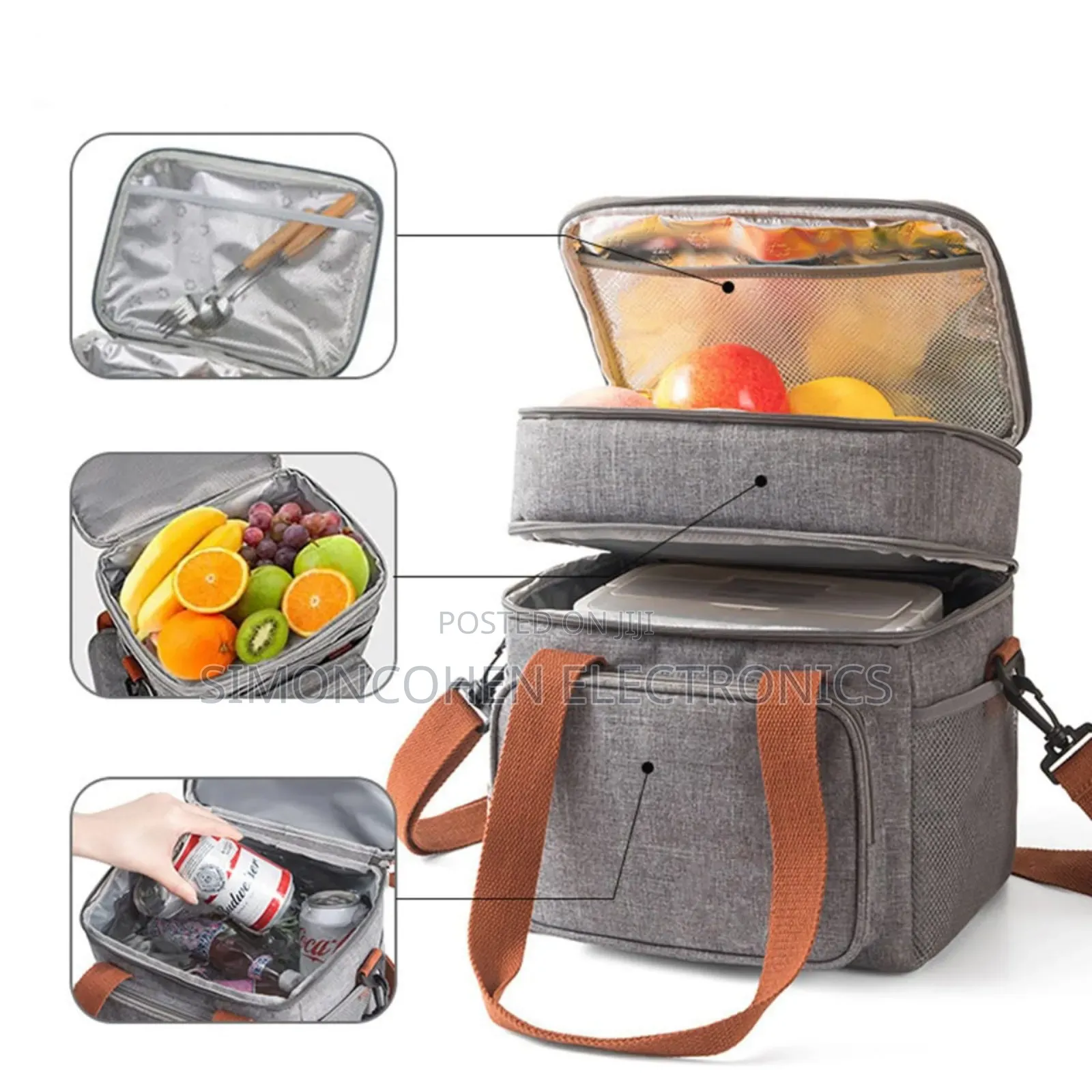 Double Layer Insulated Food Bag/Lunch Bag