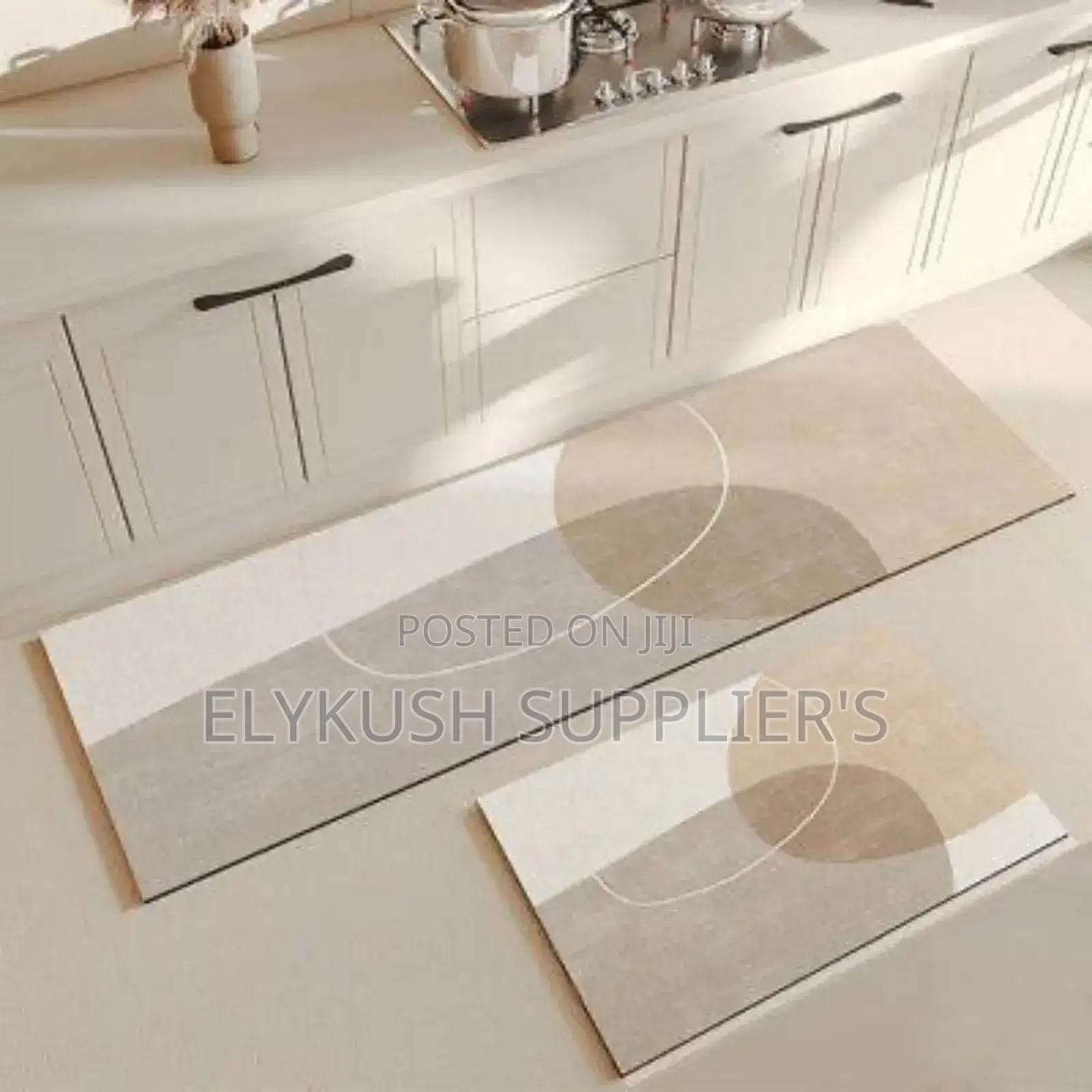 *2pc Kitchen Mats With Rubber Botto
