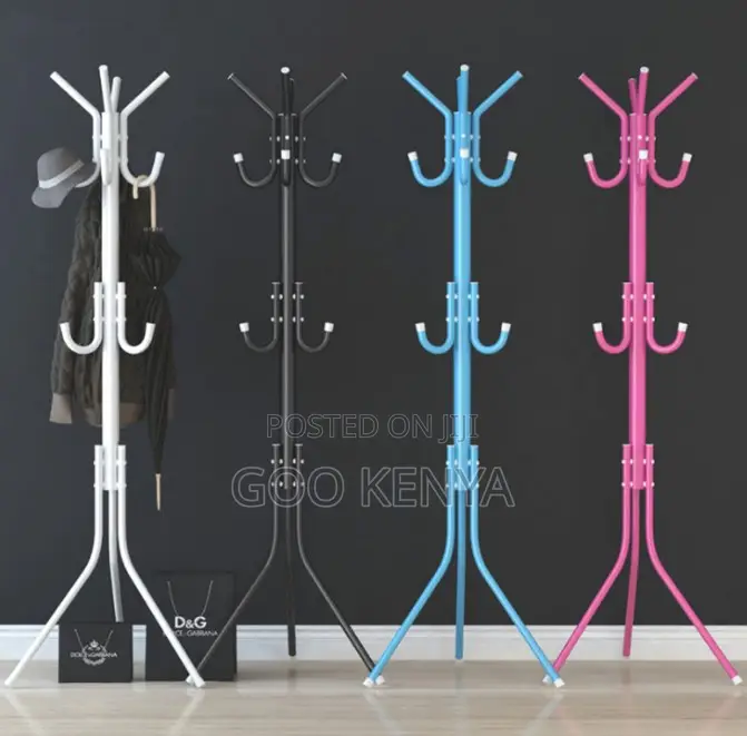 Home Coat Hanger; Compact Steel Hanger Stand for Bedroom or Hallway