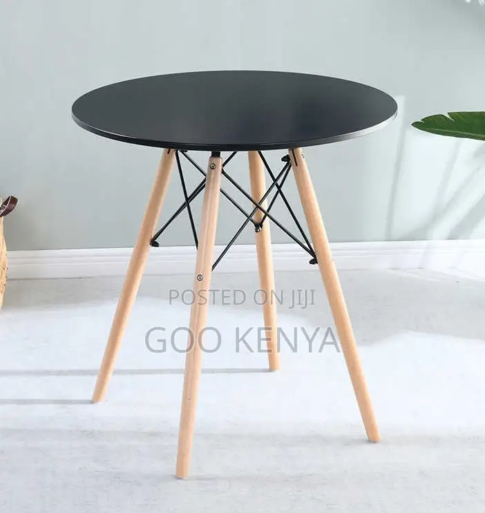 Home Dining Table; Wooden Round White Table for Dining and Living Room