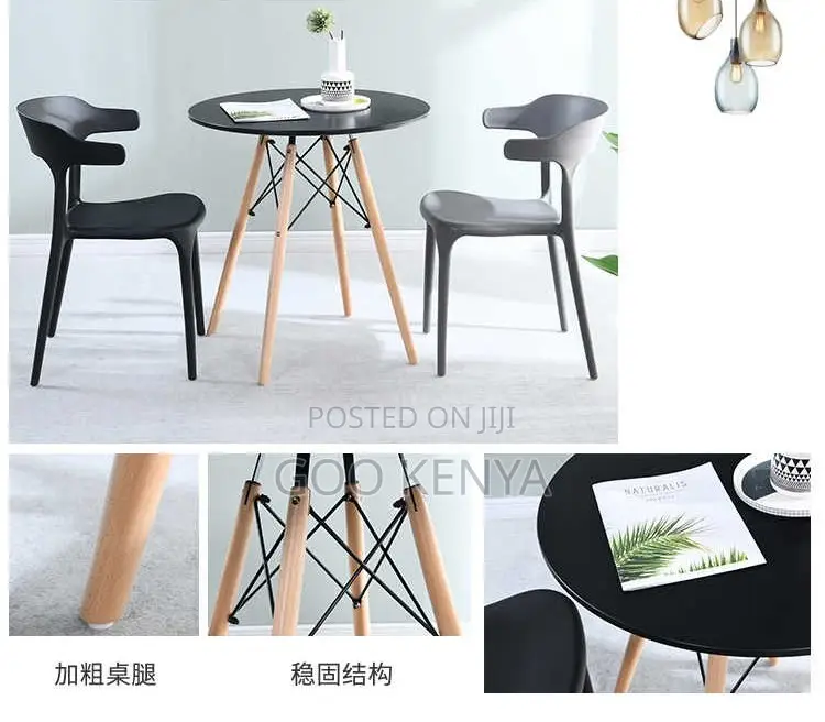 Home Dining Table; Wooden Round White Table for Dining and Living Room