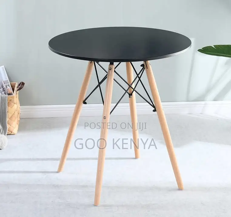 Home Dining Table; Wooden Round White Table for Dining and Living Room