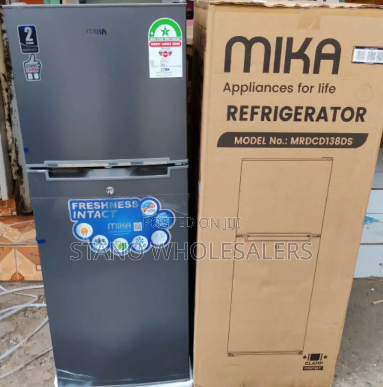 Mika 138litres Fridge Double Door