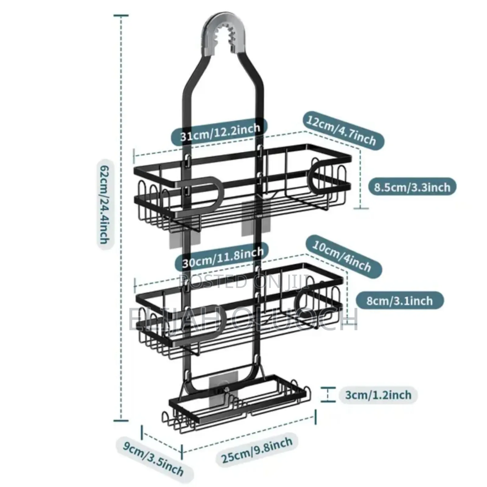 Premium Wall-Mounted Shower Organizer Rack