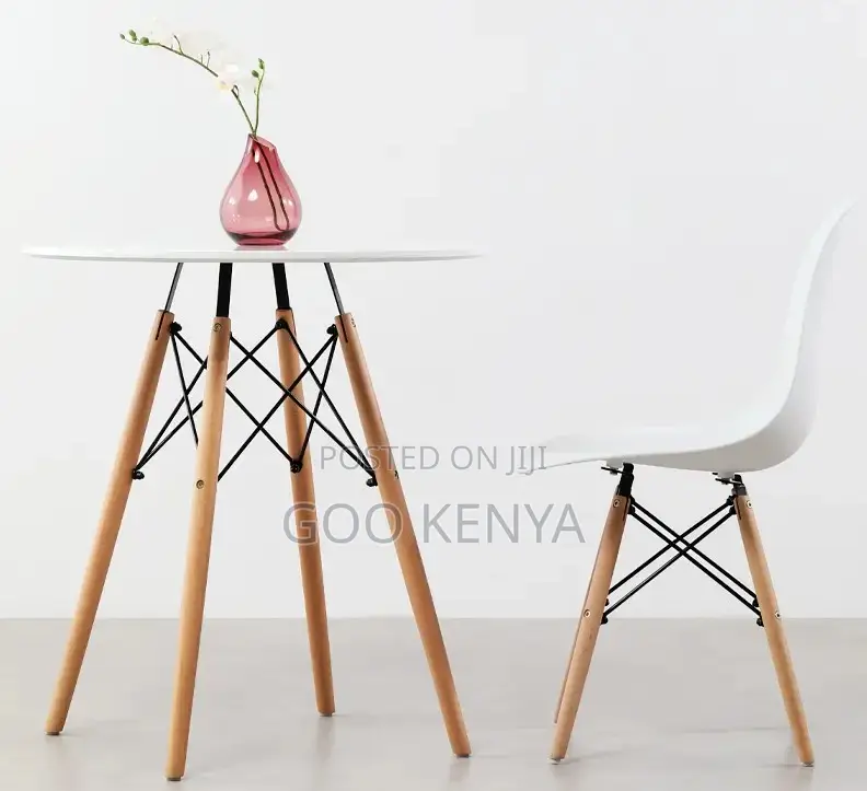 Home Table; White Eames Round Wood Dining Table for Living Room