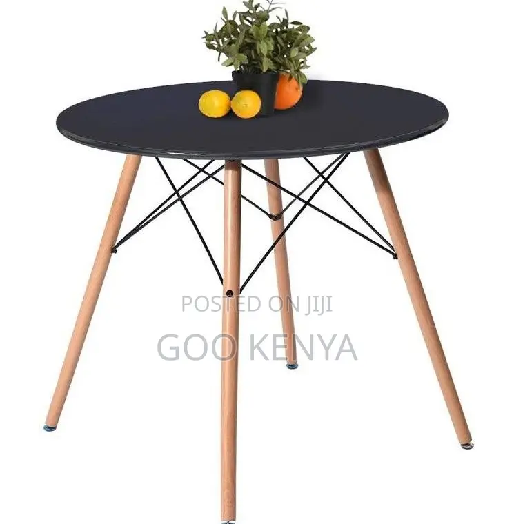 Home Table; White Eames Round Wood Dining Table for Living Room