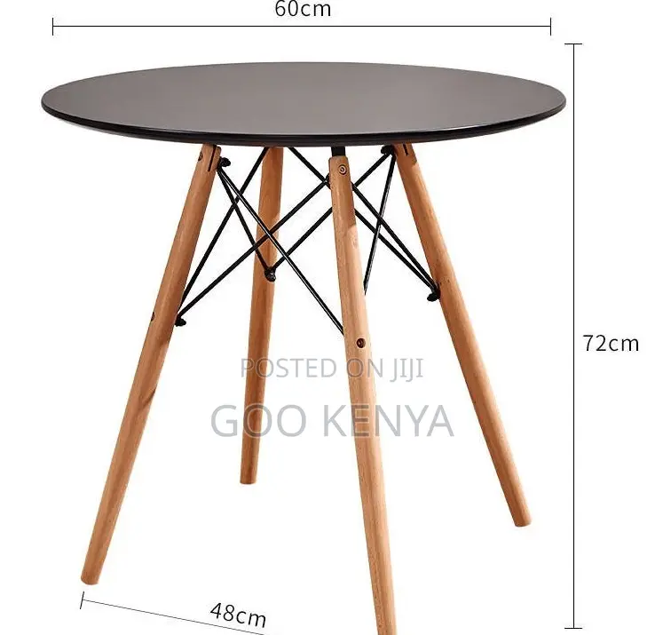 Home Table; White Eames Round Wood Dining Table for Living Room