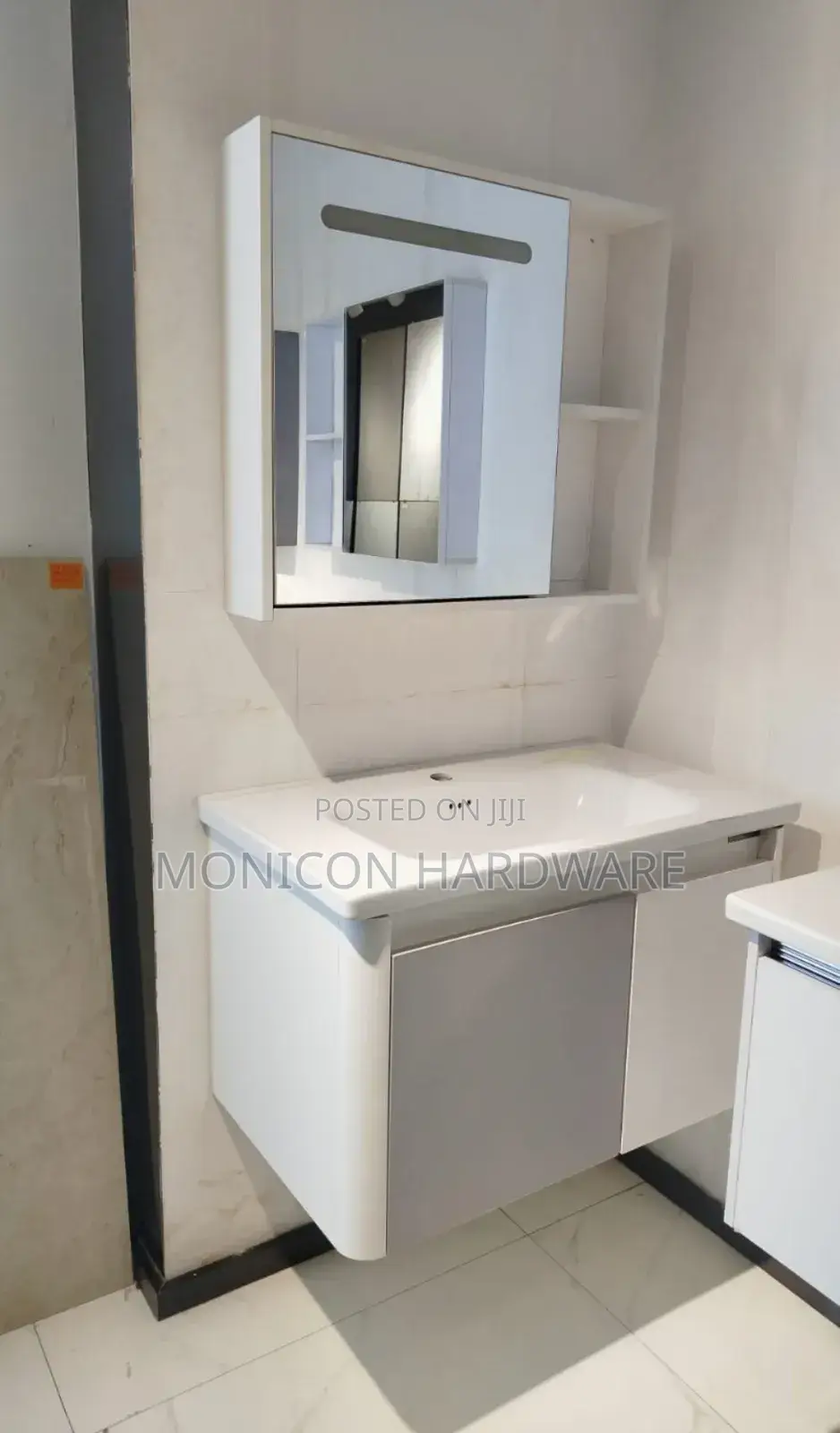 Vanity Cabinet!Grey and White)