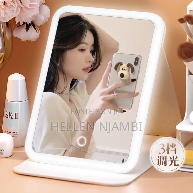 Rechargeable Led Travel Makeup Mirror – Portable Dimmable
