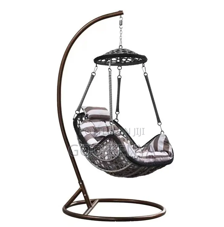 Home Chair; Basket-Style Swing Chair With Metal Support