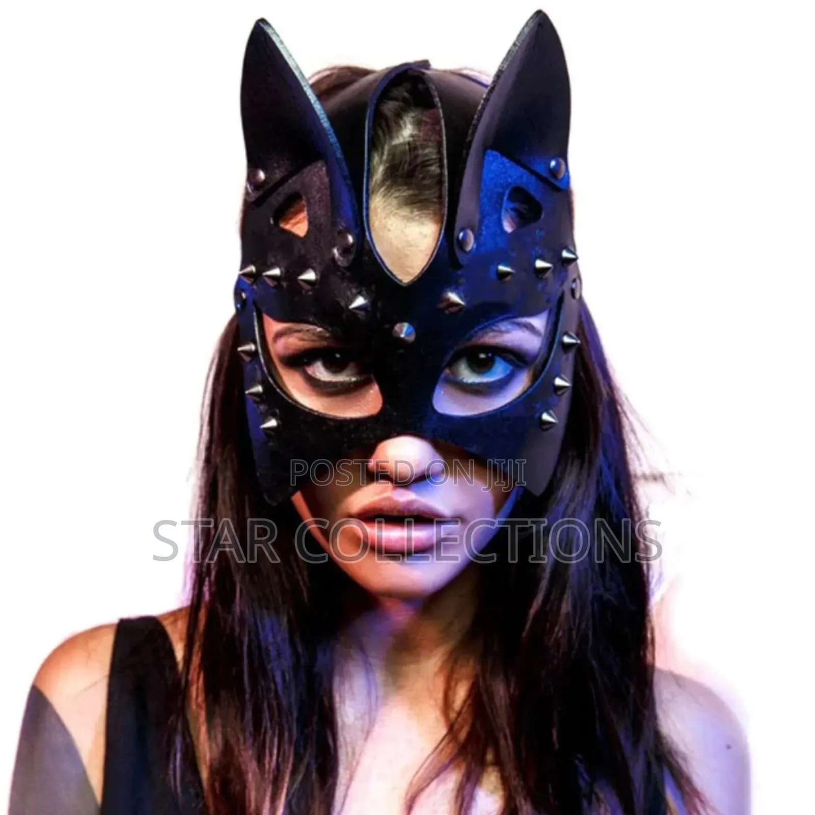 Spiky Leather Cat Mask