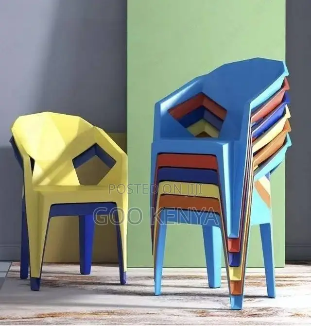 Home Dining Chair; Heavy-Duty Plastic Dining Chair With Arms