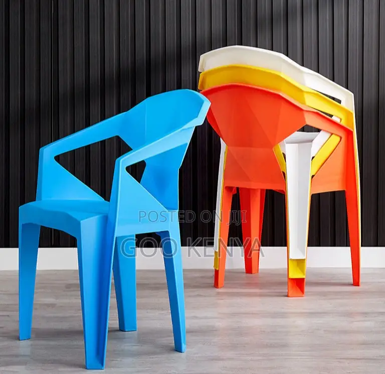 Home Dining Chair; Heavy-Duty Plastic Dining Chair With Arms