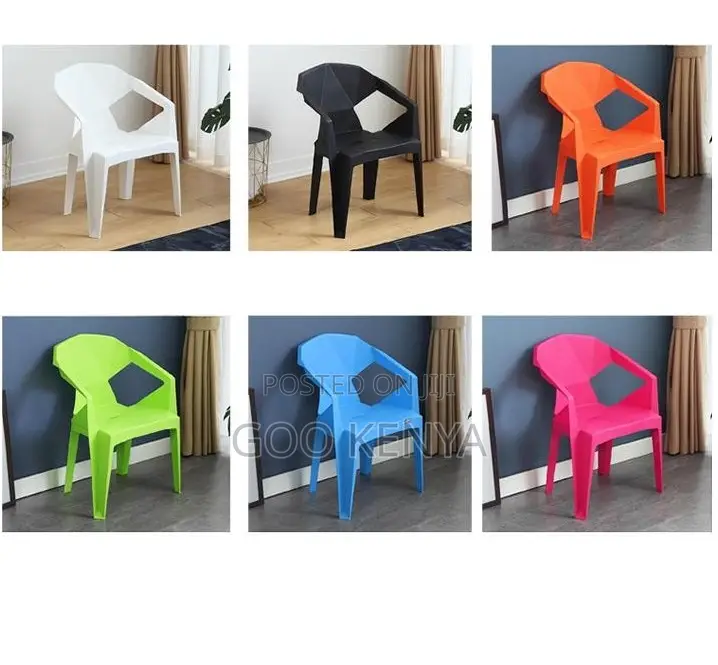 Home Dining Chair; Heavy-Duty Plastic Dining Chair With Arms
