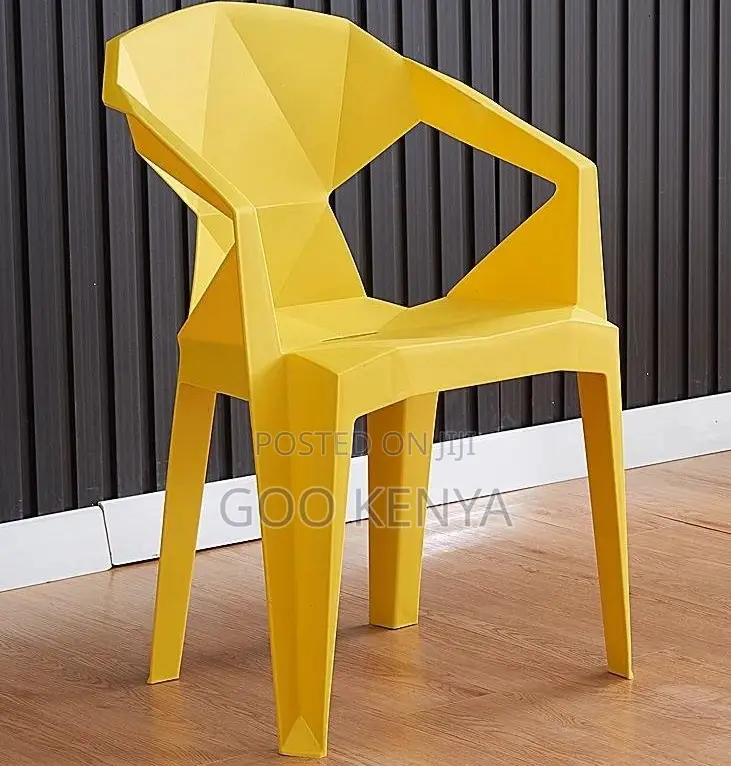 Home Dining Chair; Heavy-Duty Plastic Dining Chair With Arms