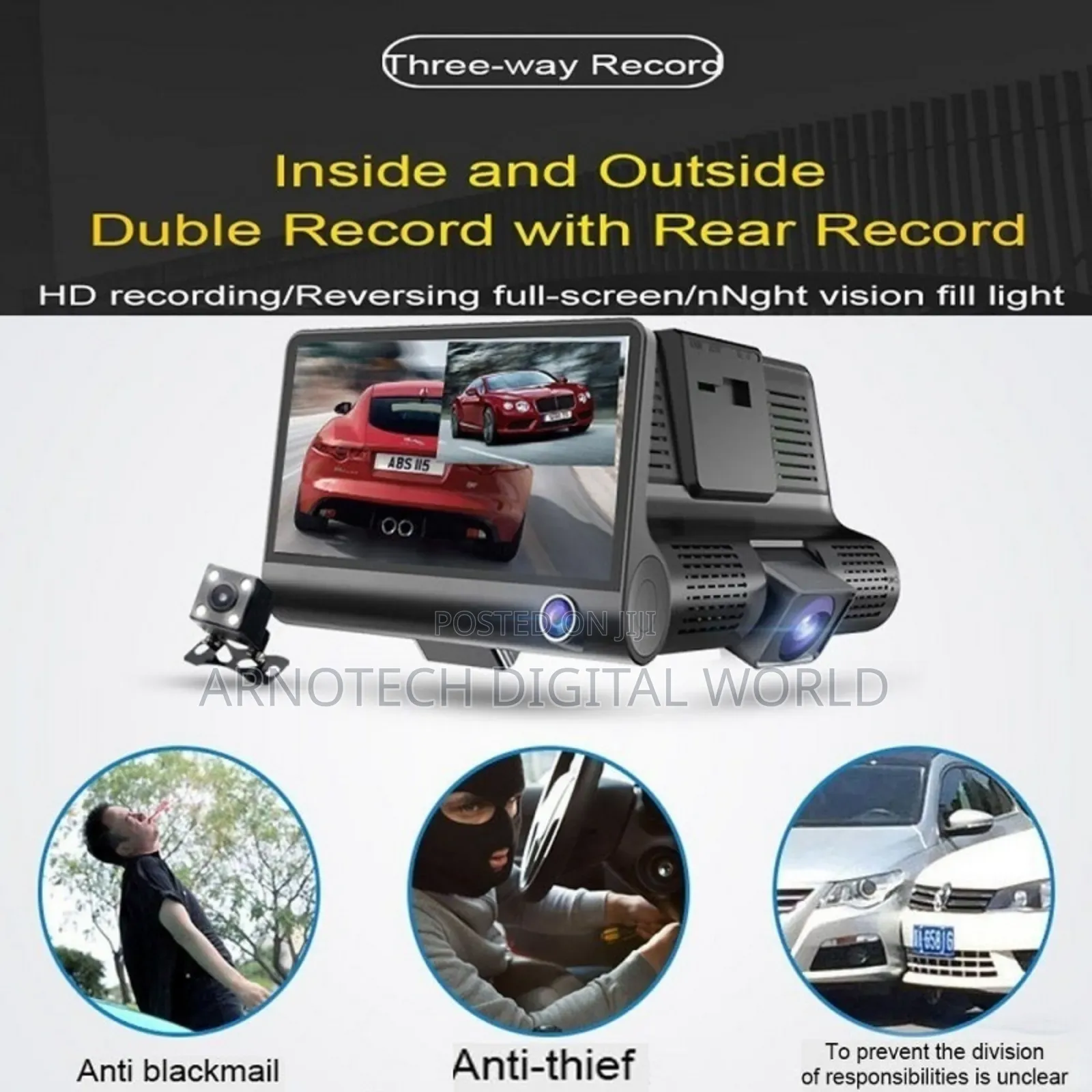 3in1 Dashcam 1080p DVR