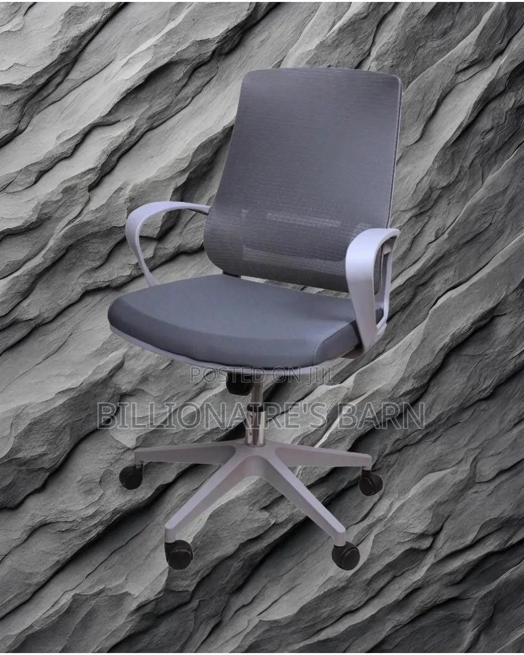 Grey Ergonomic Mesh Office Chair (Orthopedic) — Restocked!