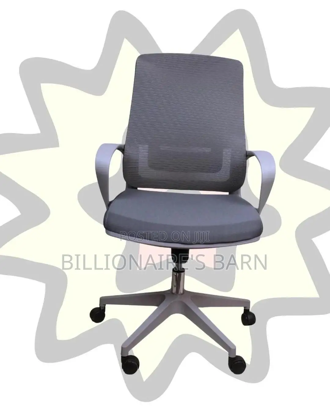 Adjustable Grey Ergonomic Mesh Office Chair | High-density Foam Seat